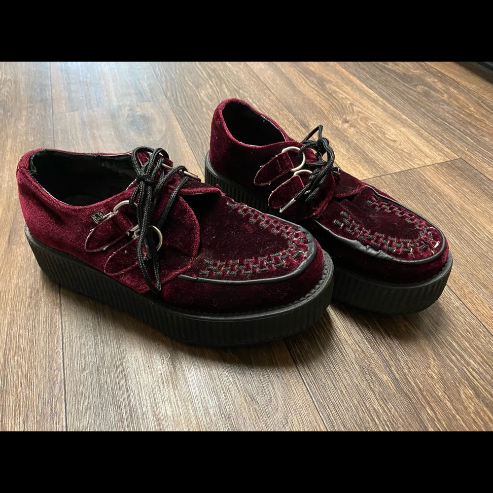 TUK velvet platform shoes / creepers !!